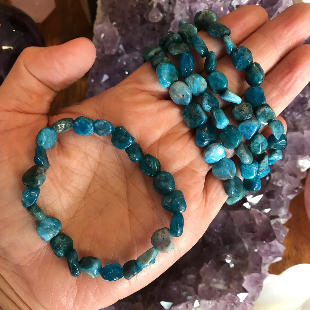 Blue Apatite Nugget Bracelets SKU 22954