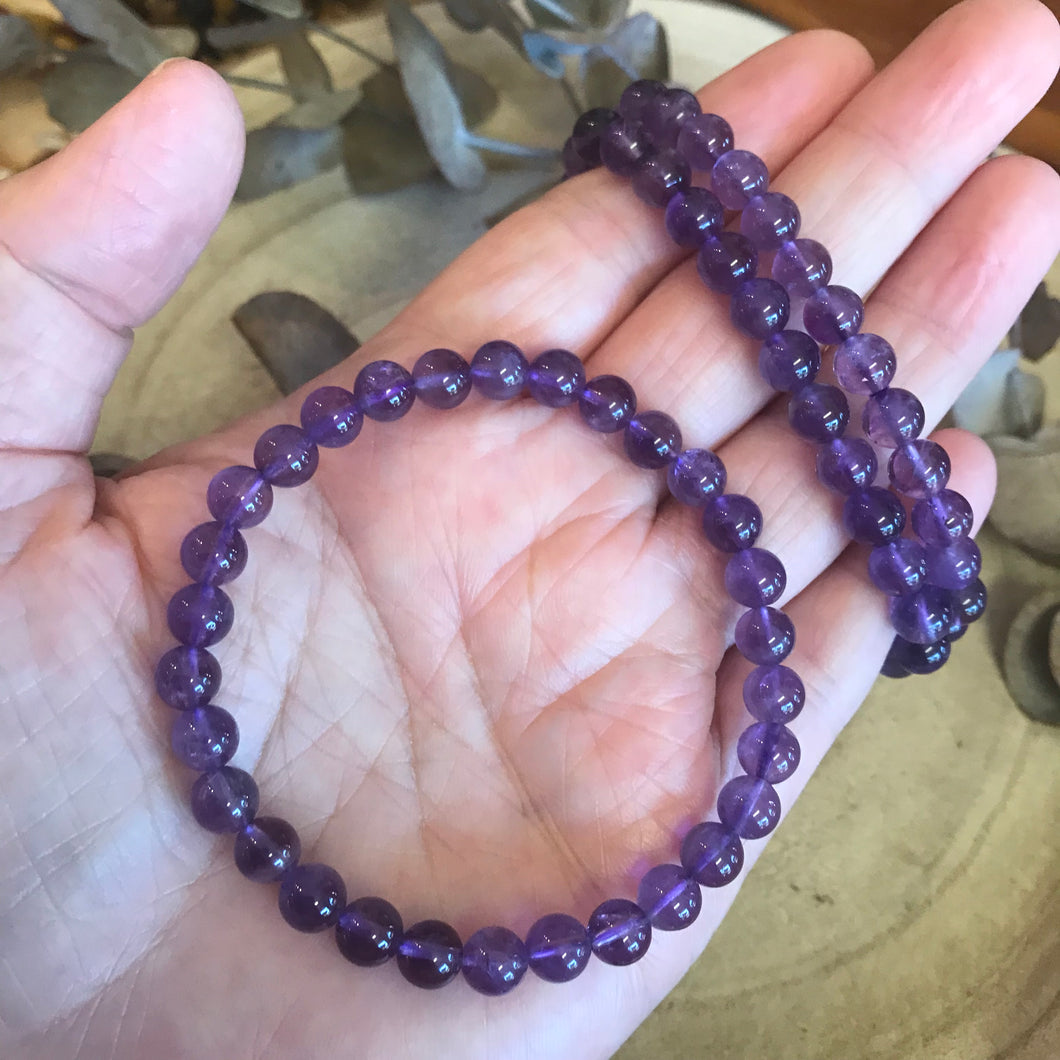Amethyst 6mm Bead Bracelets SKU 23248