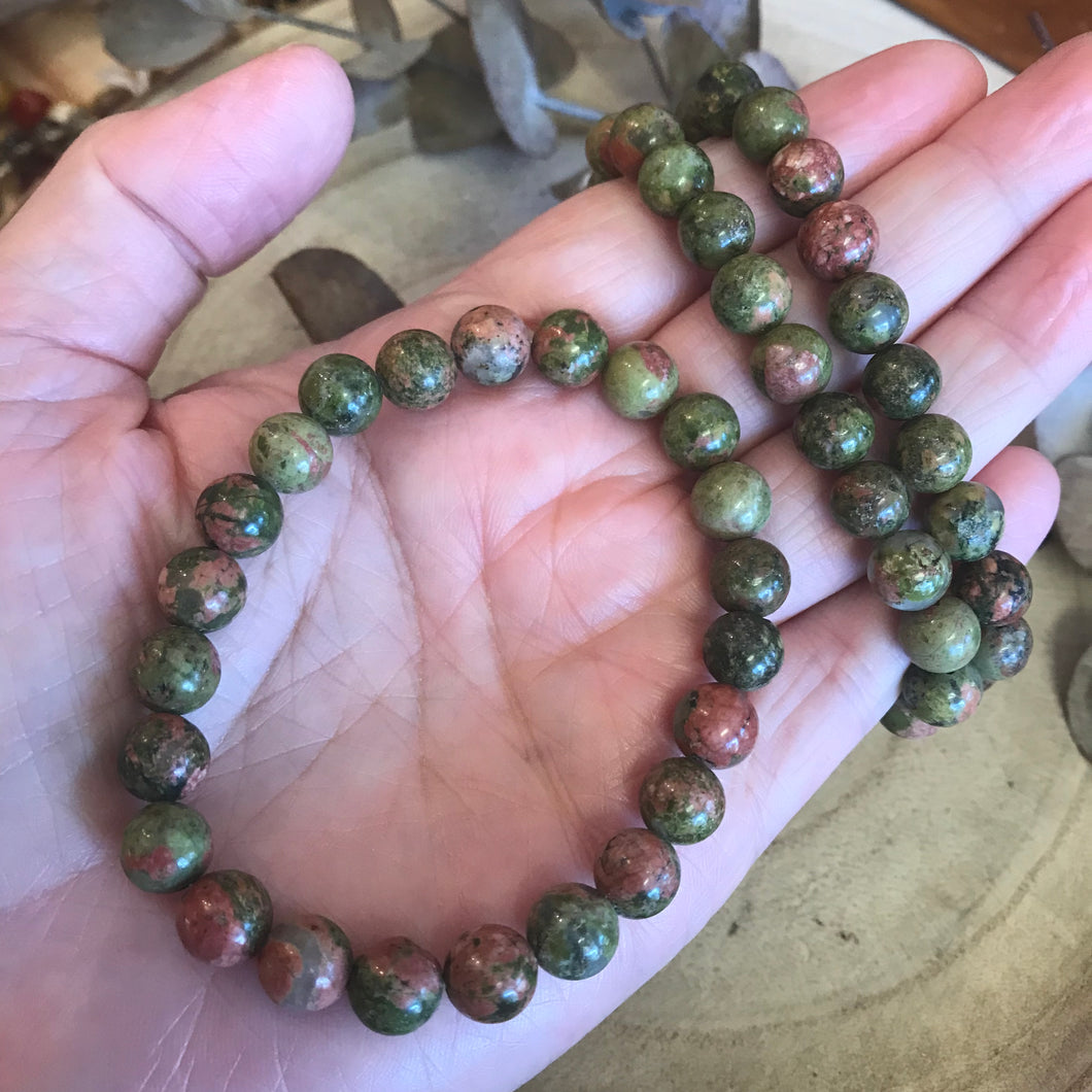 Unakite Bead Bracelets SKU 23249