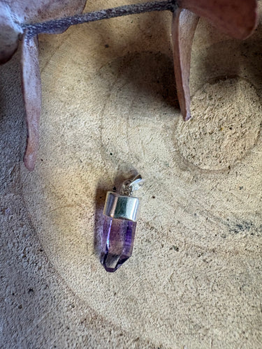 Sterling Silver Vera Cruz Amethyst Point Pendant SKU 25899