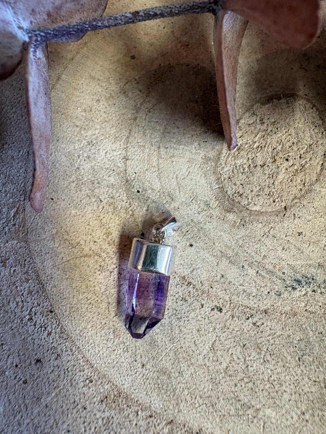 Sterling Silver Vera Cruz Amethyst Point Pendant SKU 25899