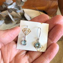 Sterling Silver Blue Topaz Drop Earrings SKU 23172