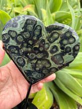 Kambaba Jasper Heart in Stand SKU 27052