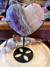 Crazy Lace Amethyst Heart on Stand SKU 26843