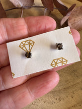Sterling Silver Smoky Quartz Stud Earrings SKU 25906