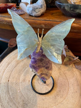 Blue Onyx Butterfly on Chevron Amethyst Chunk SKU 26761