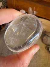 Clear Quartz Palm Stone SKU 24138