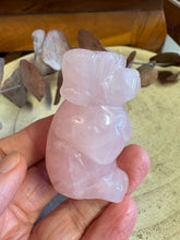 Rose Quartz Dog Carving SKU 26088A