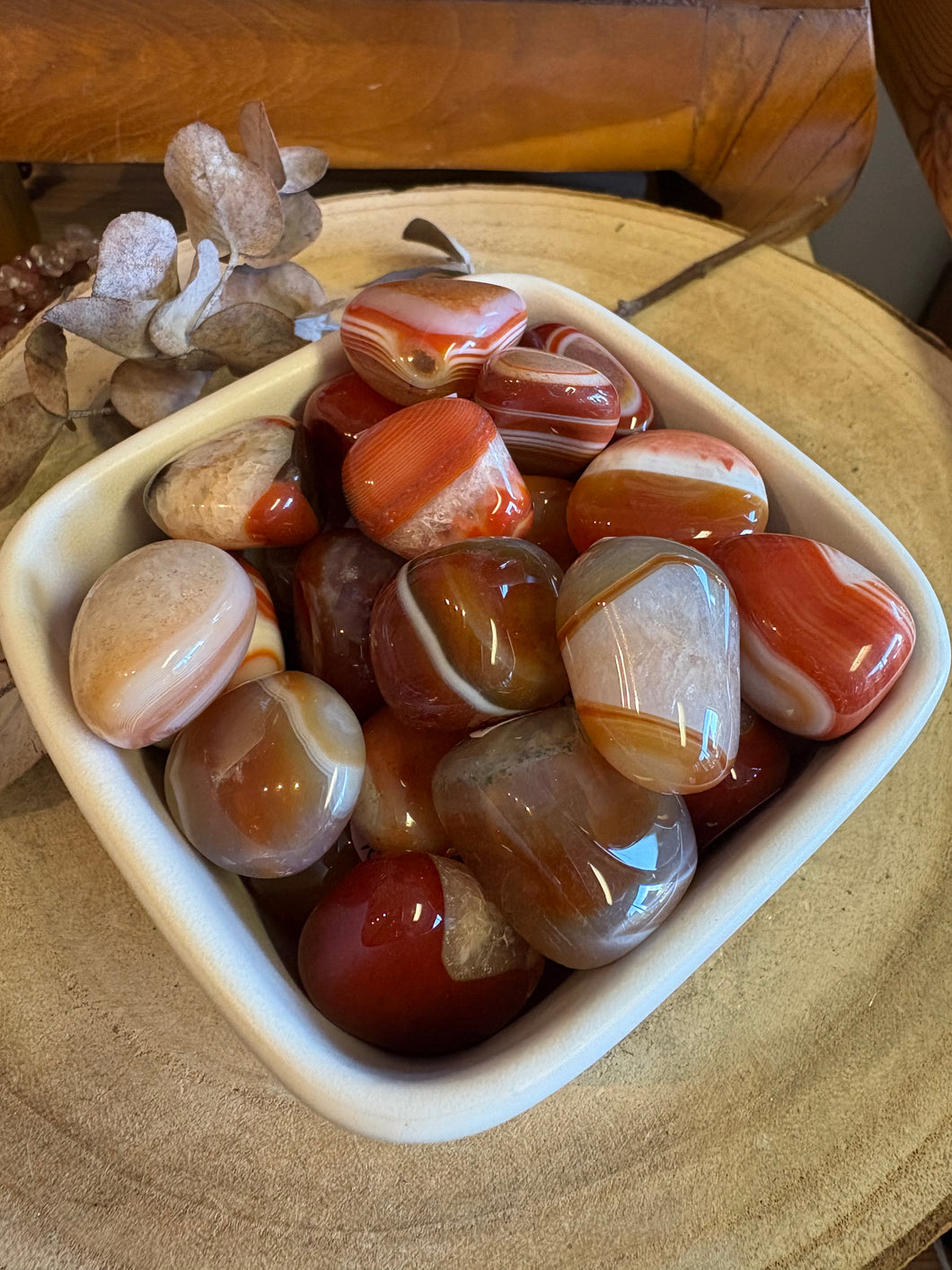 Banded Carnelian Tumblestones SKU 25155