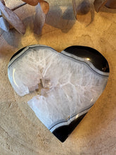 Black Banded Agate & Quartz Heart SKU 26736