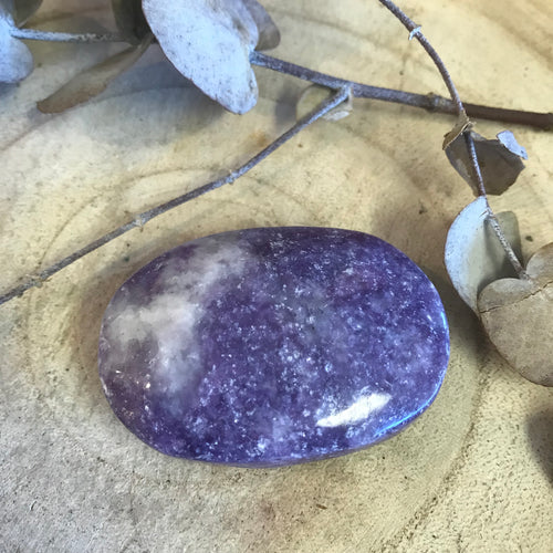 Lepidolite Palm Stone SKU 23022