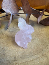 Rose Quartz Rabbit Carving SKU 25696A
