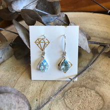 Sterling Silver Blue Topaz Teardrop Earrings SKU 23171