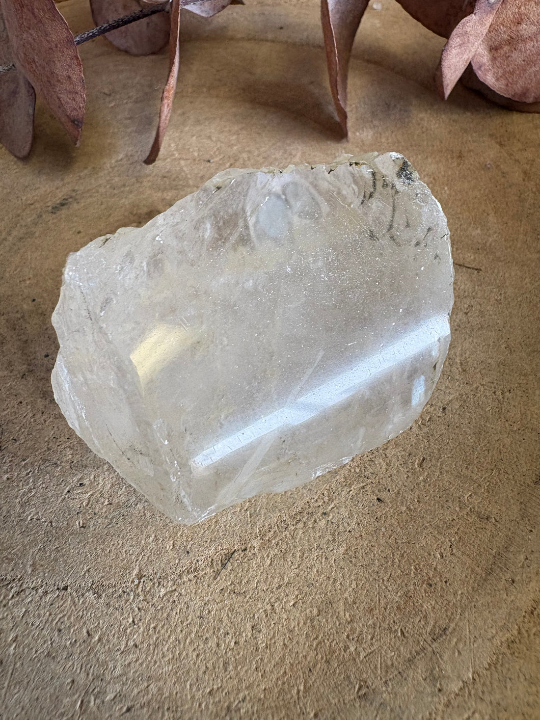 Clear Quartz Part Polished Chunk SKU CQEC3
