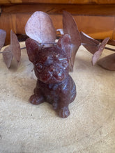 Strawberry Quartz Dog Carving SKU 25592A