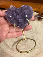 Amethyst Cluster Heart in Stand SKU 26355