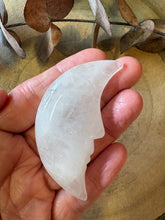 Clear Quartz Moon Carving SKU 26679