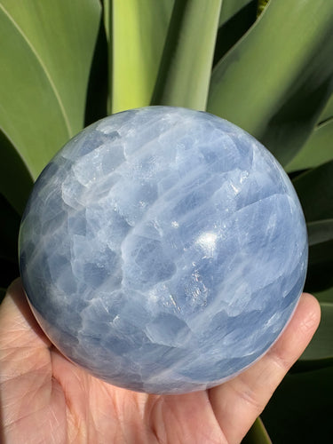 Blue Calcite Large Sphere SKU 25827