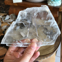 Selenite Slice on Stand SKU 23000