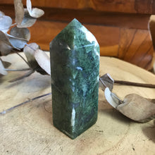 Moss Agate Obelisk SKU 23065