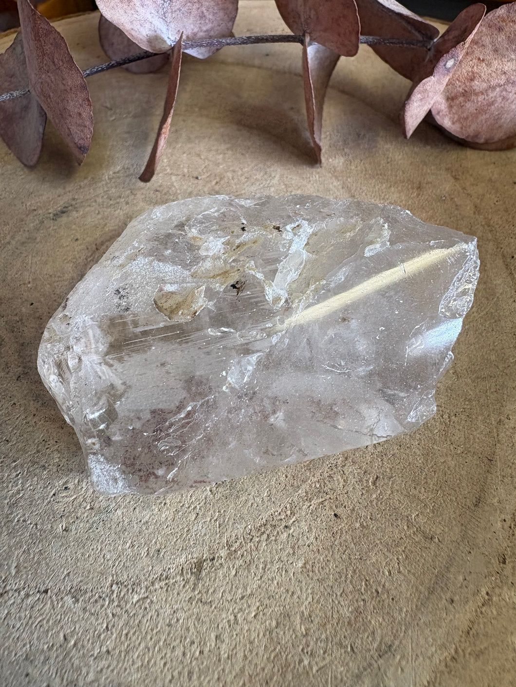 Clear Quartz Part Polished Chunk SKU CQEC2