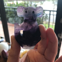 Rainbow Fluorite Koala Carving SKU 23574A