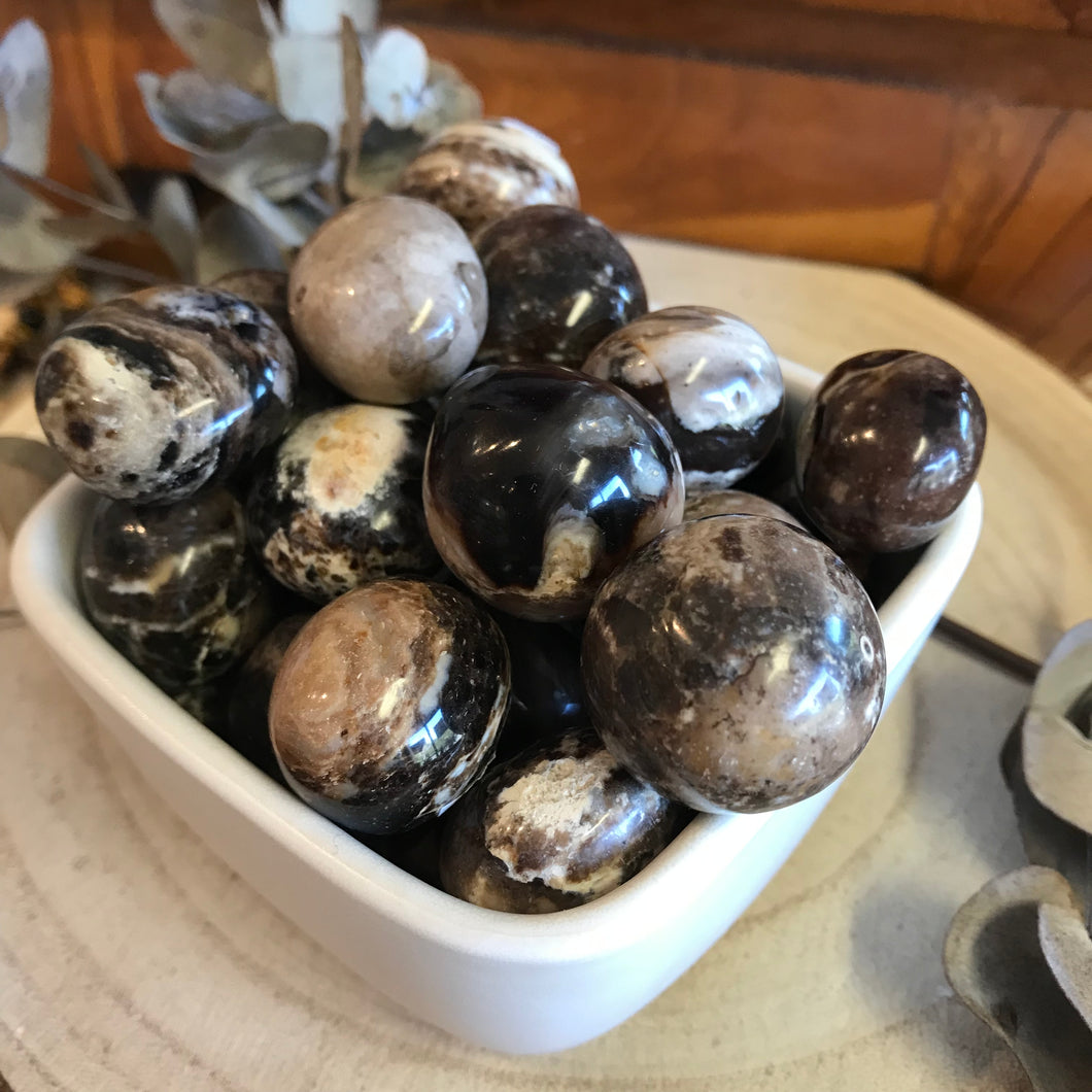 Black Opal Round Tumblestones SKU 22453