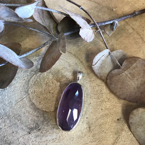 Entia Sterling Silver Amethyst Pendant SKU 23895