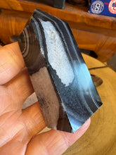 Black Banded Agate & Quartz Obelisk SKU 25071