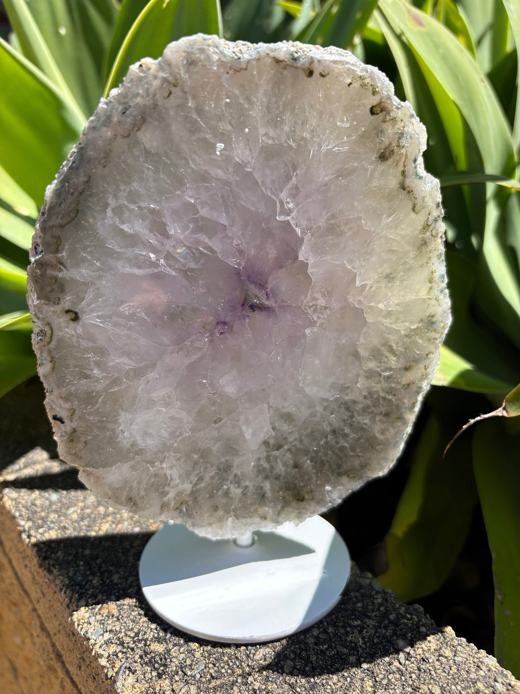 Amethyst & Quartz Slab on Stand SKU 26770