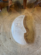 Clear Quartz Moon Carving SKU 26677