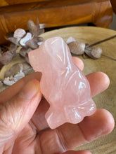 Rose Quartz Dog Carving SKU 25196