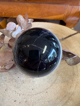 Black Banded Agate & Quartz Sphere SKU 24932