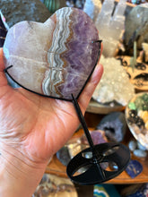 Crazy Lace Amethyst Heart on Stand SKU 26843