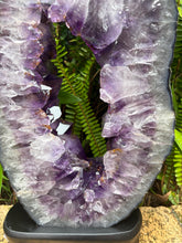 Amethyst Geode Slice in Wooden Stand SKU 25396