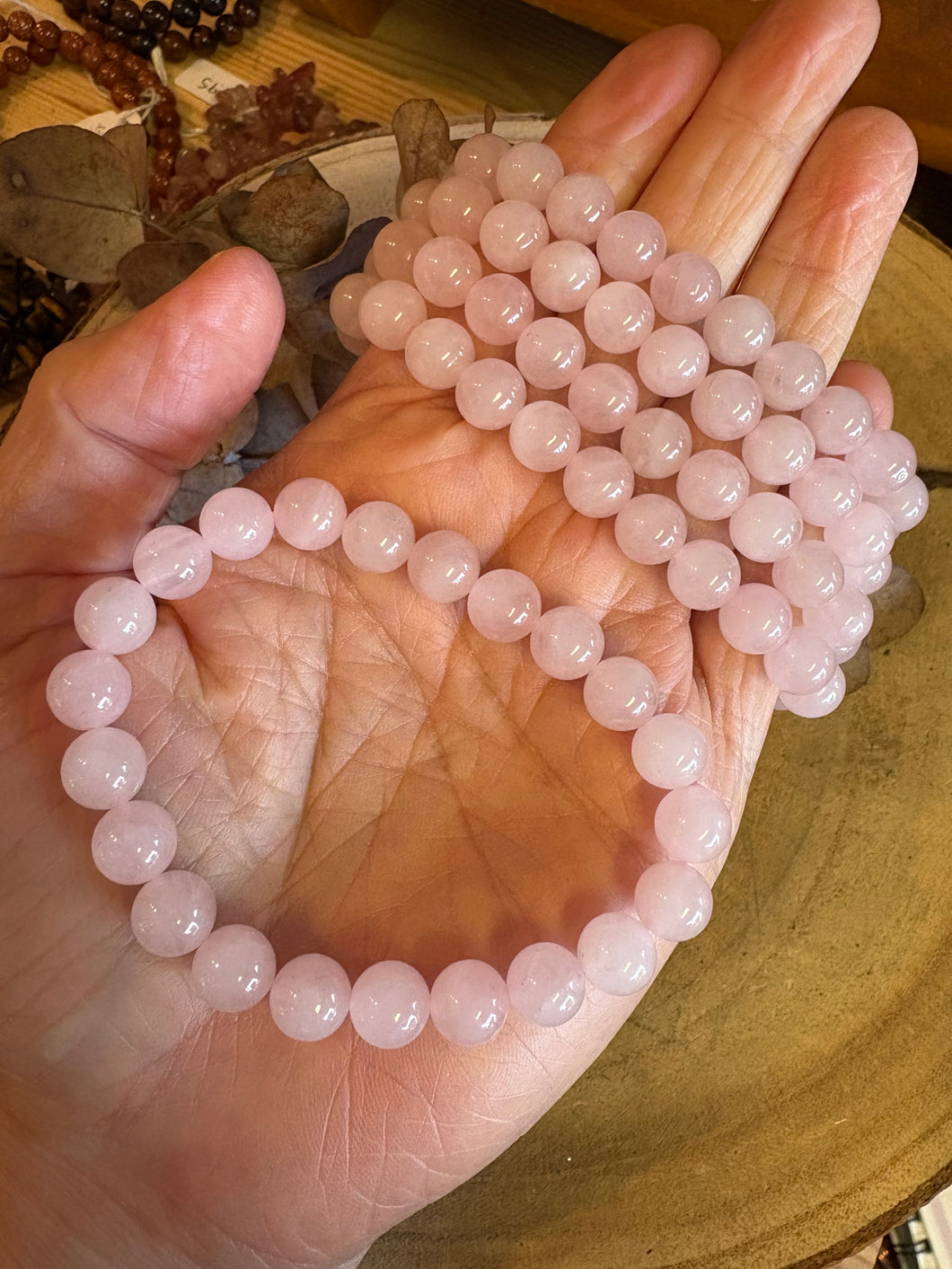 Rose Quartz Bead Bracelet SKU 25251