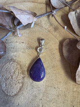 Sterling Silver Sugilite & Clear Quartz Pendant SKU 25358