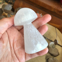 Selenite Mushroom Carving SKU 23079B