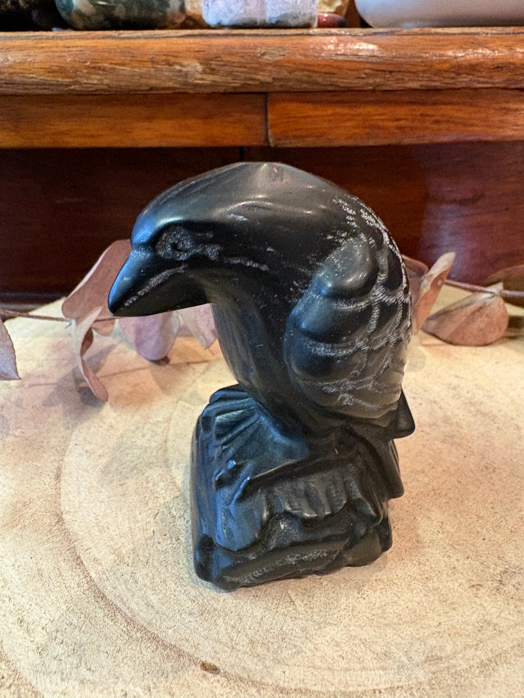 Black Obsidian Bird Carving SKU 26665