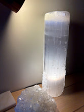 Selenite Large Cylinder Lamp SKU 26259