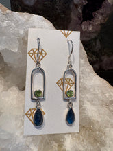 Entia Sterling Silver Ocean Kyanite & Peridot Earrings SKU 25814