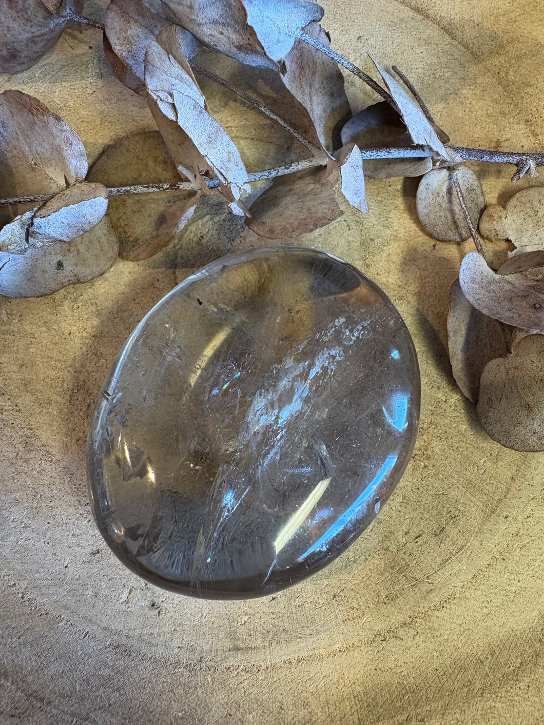 Smoky Quartz Palm Stone SKU 24567