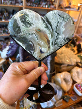Tree Agate Heart on Stand SKU 26598