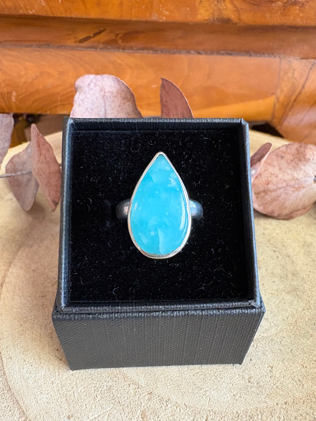 Entia Sterling Silver Hemimorphite Ring SKU 26037