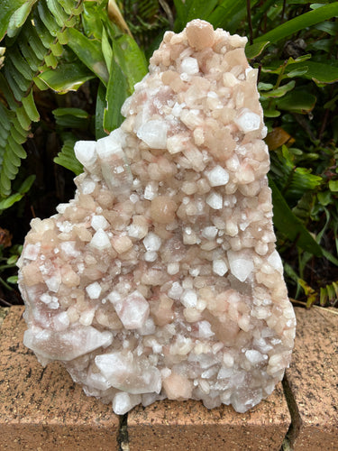 Apophyllite & Stilbite Standing Cluster SKU 24327