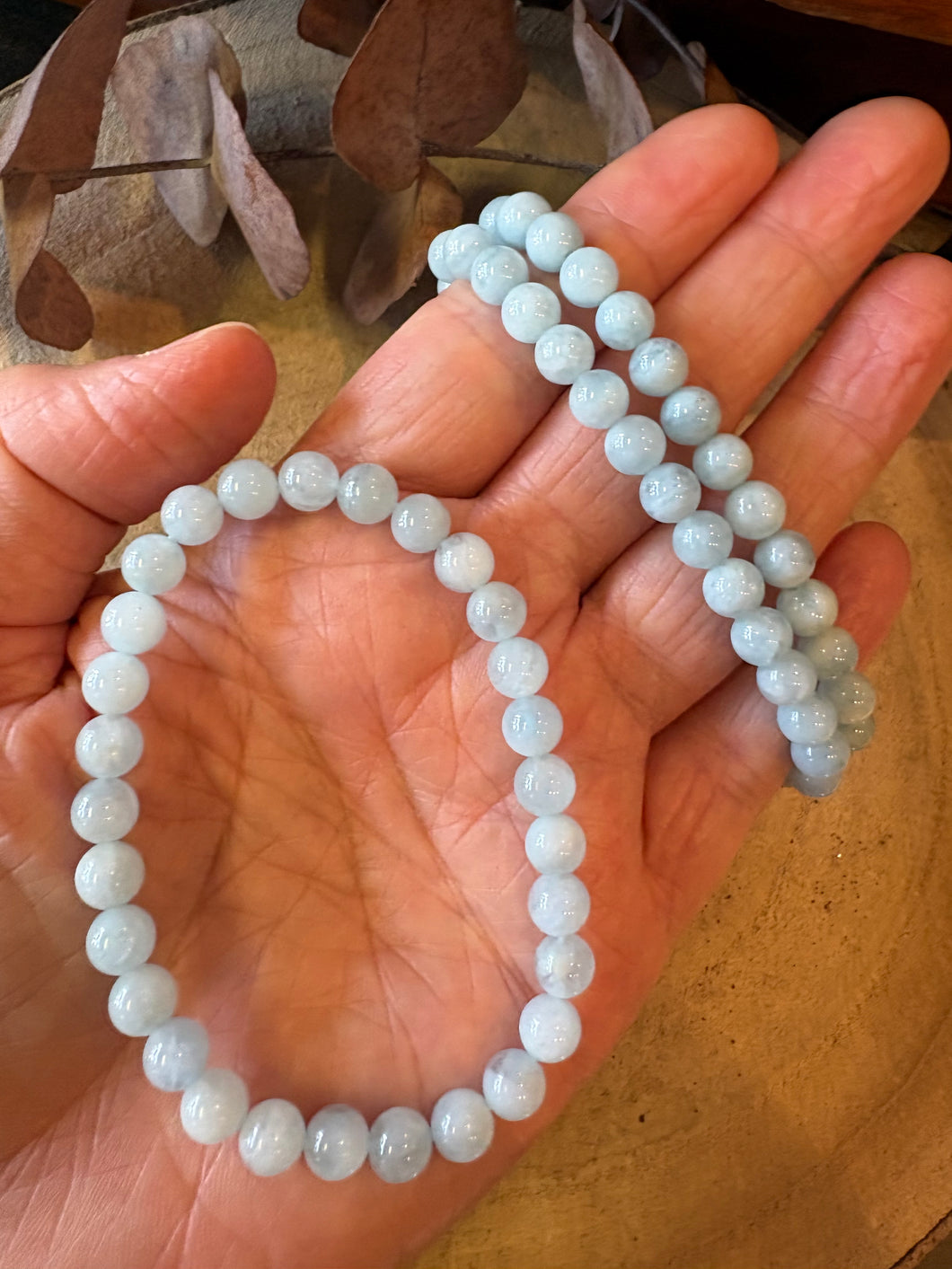Aquamarine 6mm Bead Bracelets SKU 26815