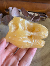 Orange Calcite Dinosaur Head Carving SKU 25629OC