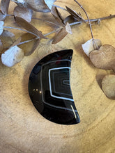 Black Banded Agate Crescent Moon SKU 23917