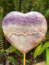 Crazy Lace Amethyst Heart on Stand SKU 27079