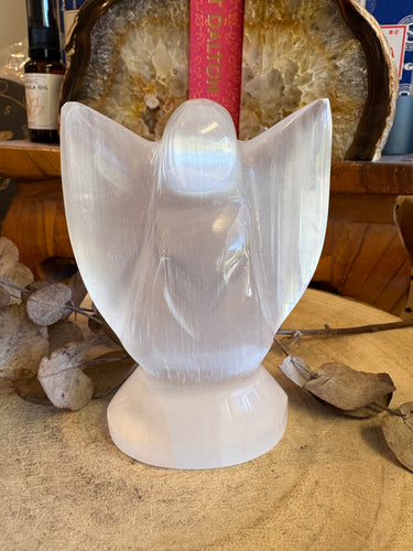 Selenite Angel Carving SKU 23948A